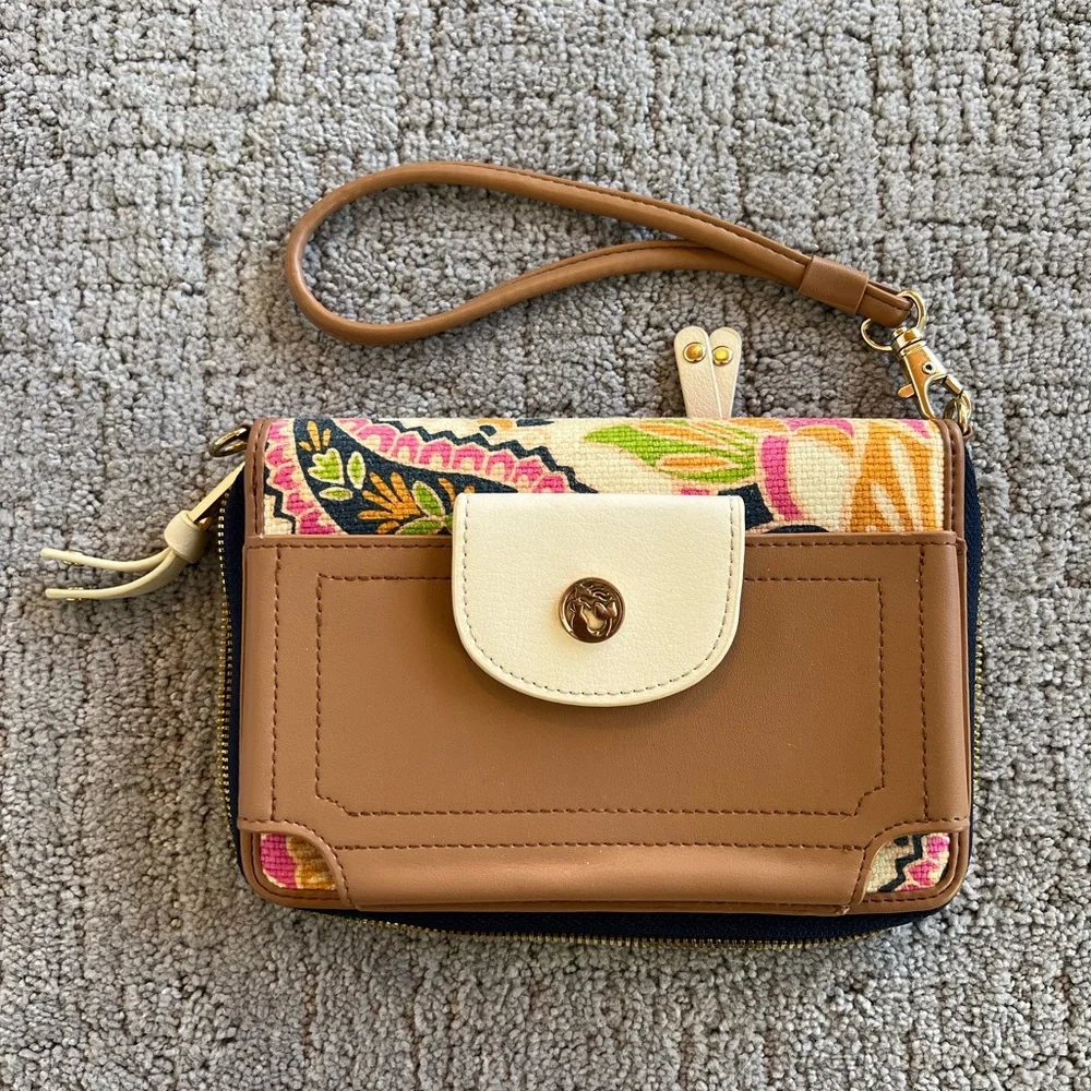 Spartina 449 Pink Paisley Wristlet Wallet